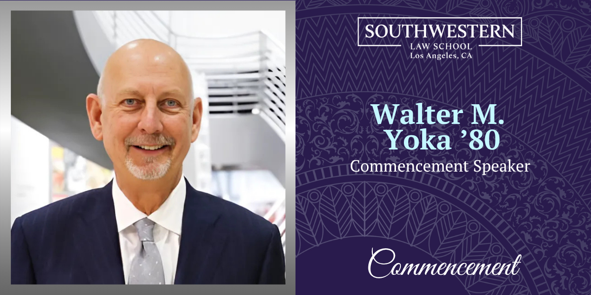 Walter M.Yoka '80 - Commencement Speaker