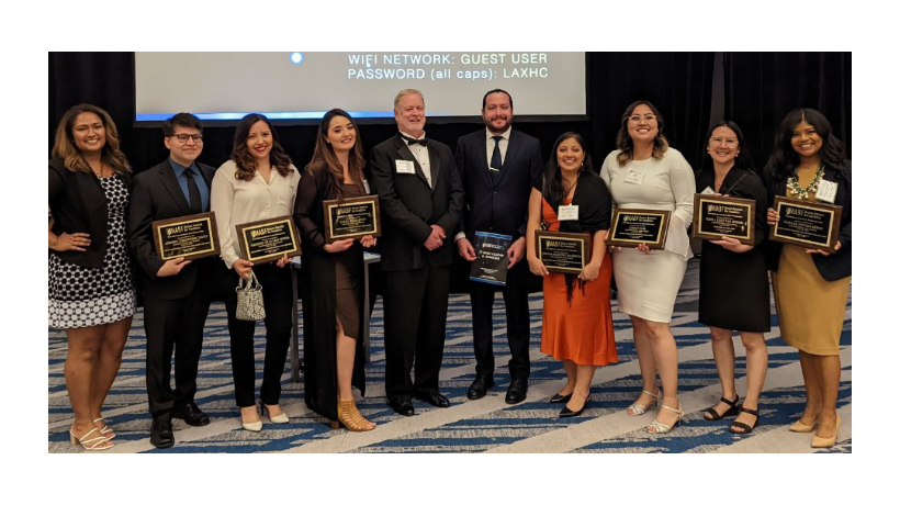 Southwestern Law awardees with Prof. Chris Cameron at Mexican American Bar Foundation Award Gala