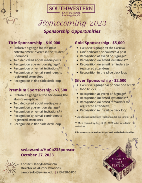 Homecoming 2023 Sponsorship Opportunities