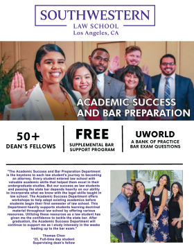 Academic Success and Bar Preparation Flyer 2024